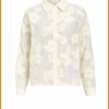 Object Blouse doorschijnend overhemd white sand