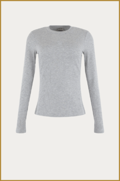 MSCW top ribbed light grey