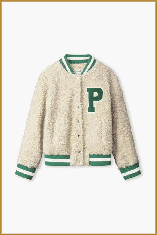 POM-  JACKET - Teddy Baseball Ecru (SP9327-POM250098 - Afbeelding 2