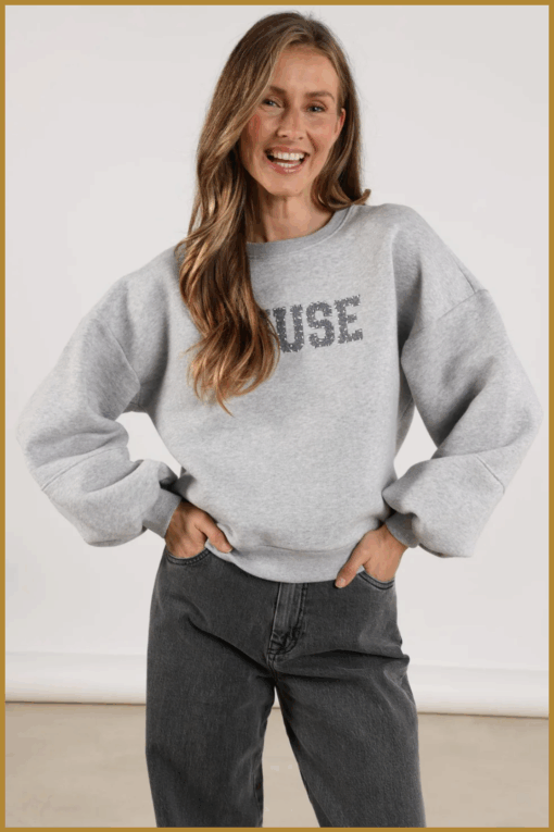 Nukus-Muse pullover grey melange-NUK250141