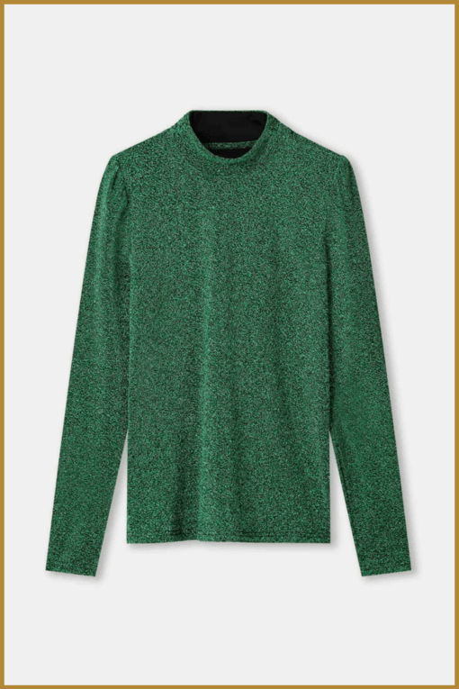 POM-  TURTLENECK - Glitter Pine Green sp9281 POM250086 - Afbeelding 2