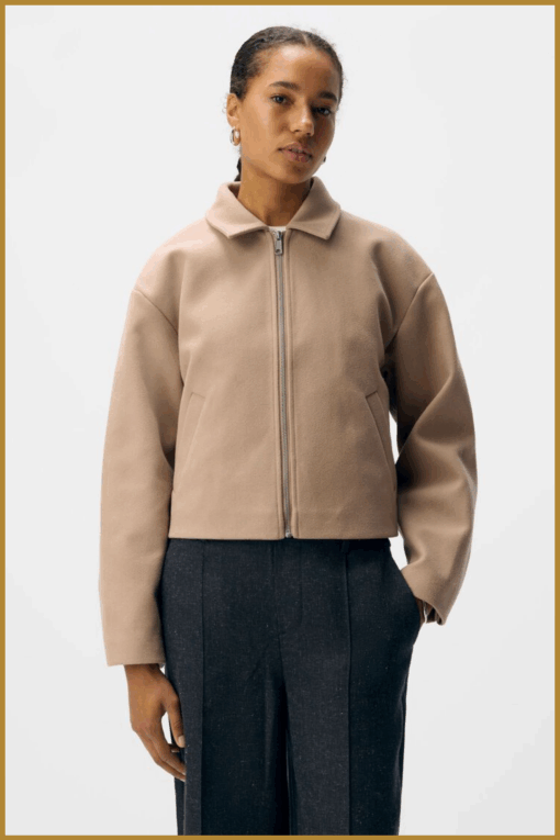 OBJECT--OBJPOLLY L/S SHORT JACKET beige-OBJ250048