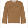 STUDIO ANNELOES-Linay 3/4 sleeve pullover caramel-STU250072