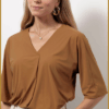 Studio Anneloes top Marly top caramel – dames top in travelstof
