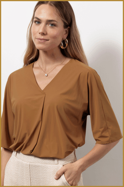 STUDIO ANNELOES- Marly top caramel-STU250073