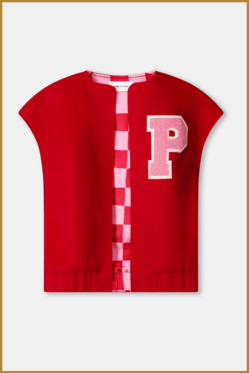 POM-GILET - Baseball Chili Red-POM250095 - Afbeelding 2