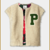 POM- GILET - Teddy Baseball Ecru-POM250094