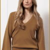 Studio Anneloes Linay 3/4 pullover caramel – dames pullover in travel knit