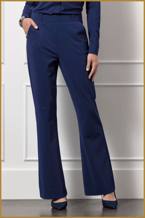 STUDIO ANNELOES-  Flair bonded trousers ink blue-STU250069
