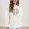 Nukus-Intarsia spencer off white-NUK250146