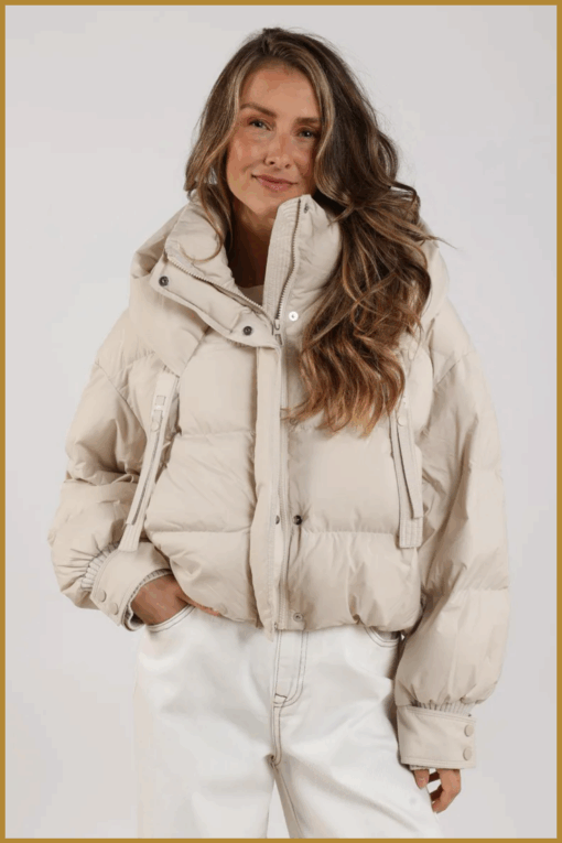 Nukus-Emilia jacket sand-NUK250154