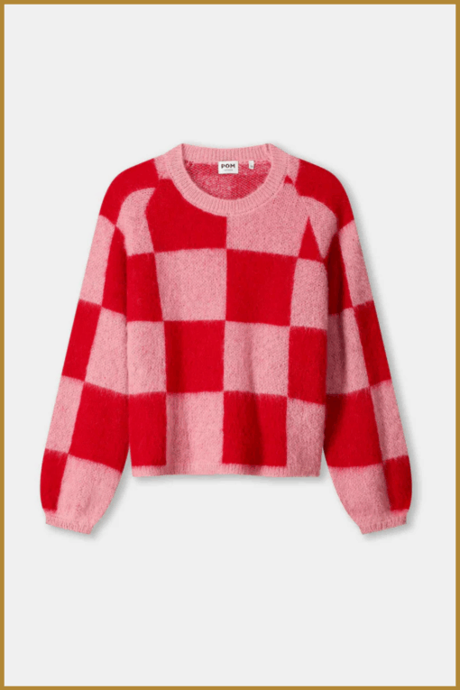 POM- PULLOVER - Checks (SP9311) red-POM250091 - Afbeelding 2