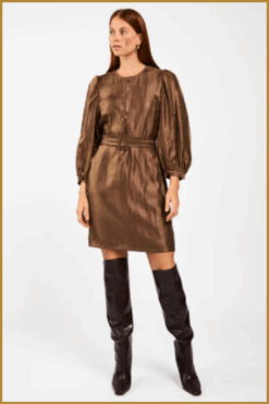 AAIKO-jurk SEMIRA SHINE VIS 545 groen-AAI250065
