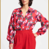 POM- BLOUSE - Violet Picnic Delight red-POM250102