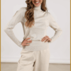 Nukus-Sylvia pullover lurex sand-NUK250123