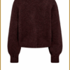 CO COUTURE- CozyCC Twist Back Knit wine-COC250018