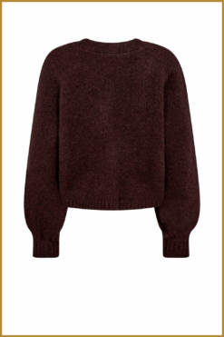 Alternative view of CO COUTURE- CozyCC Twist Back Knit wine-COC250018