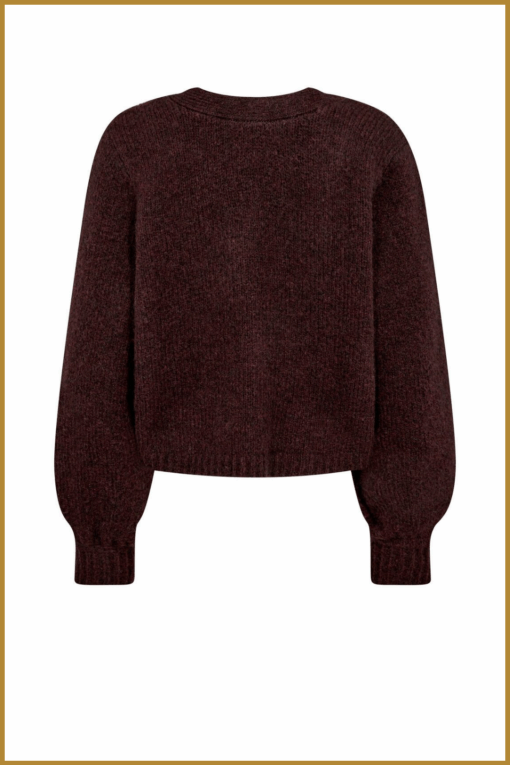 CO COUTURE- CozyCC Twist Back Knit wine-COC250018 - Afbeelding 2