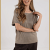 Nukus Top Anita Light Fango – dames top met korte mouw