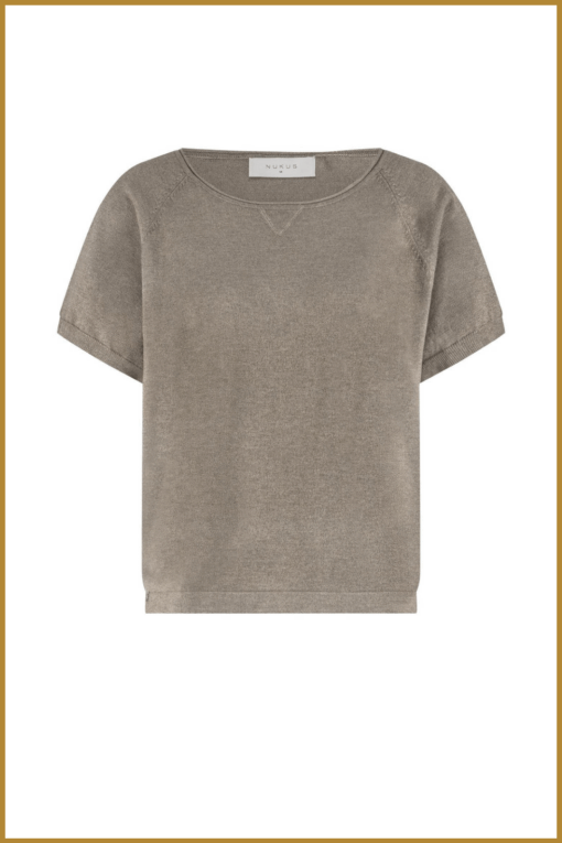NUKUS- Anita top lurex bruin-NUK250168 - Afbeelding 2