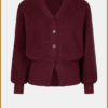 YDENS-cardigan janella burgundy-YDE250035