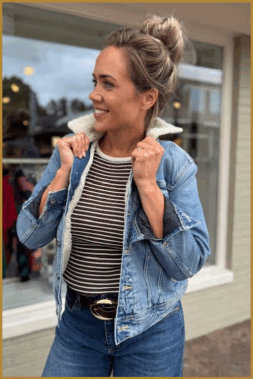 LEE- SHERPA JACKET blue-LES250023