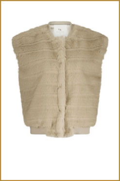 Alternative view of Nukus-Billy gilet stripe sand-NUK250134