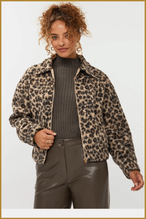 YDENCE-  Jacket Rory panter-YDE250028