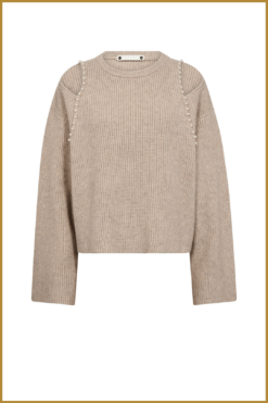 --CO COUTURE- RowCC Rib Pearl Knit offwhite-COC250020
