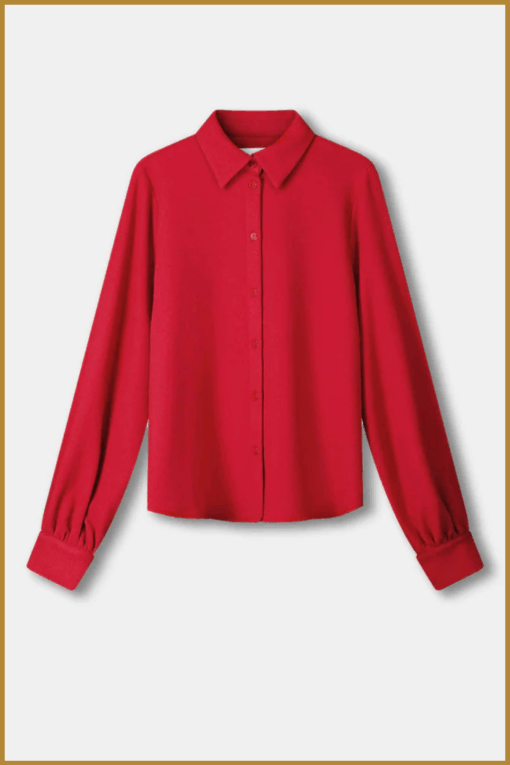 POM- Blouse chili red-POM250103 - Afbeelding 2