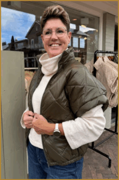 INUZ- Bodywarmer Tia groen-INU250230