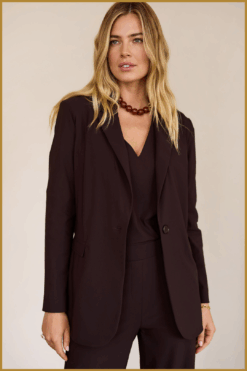 STUDIO ANNELOES-Fran blazer espresso-STU250089