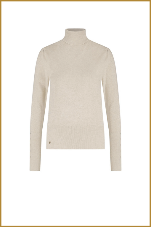 Nukus-Sylvia pullover lurex sand-NUK250123 - Afbeelding 2