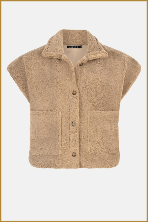 YDENCE-  Gilet Rejou beige-YDE250030 - Afbeelding 2