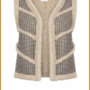 AAIKO- gilet NARIN PIED TBA bruin-AAI250063