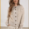 Nukus-Kayle cardigan sand-NUK250132 Nukus-Kayle cardigan sand-NUK250132