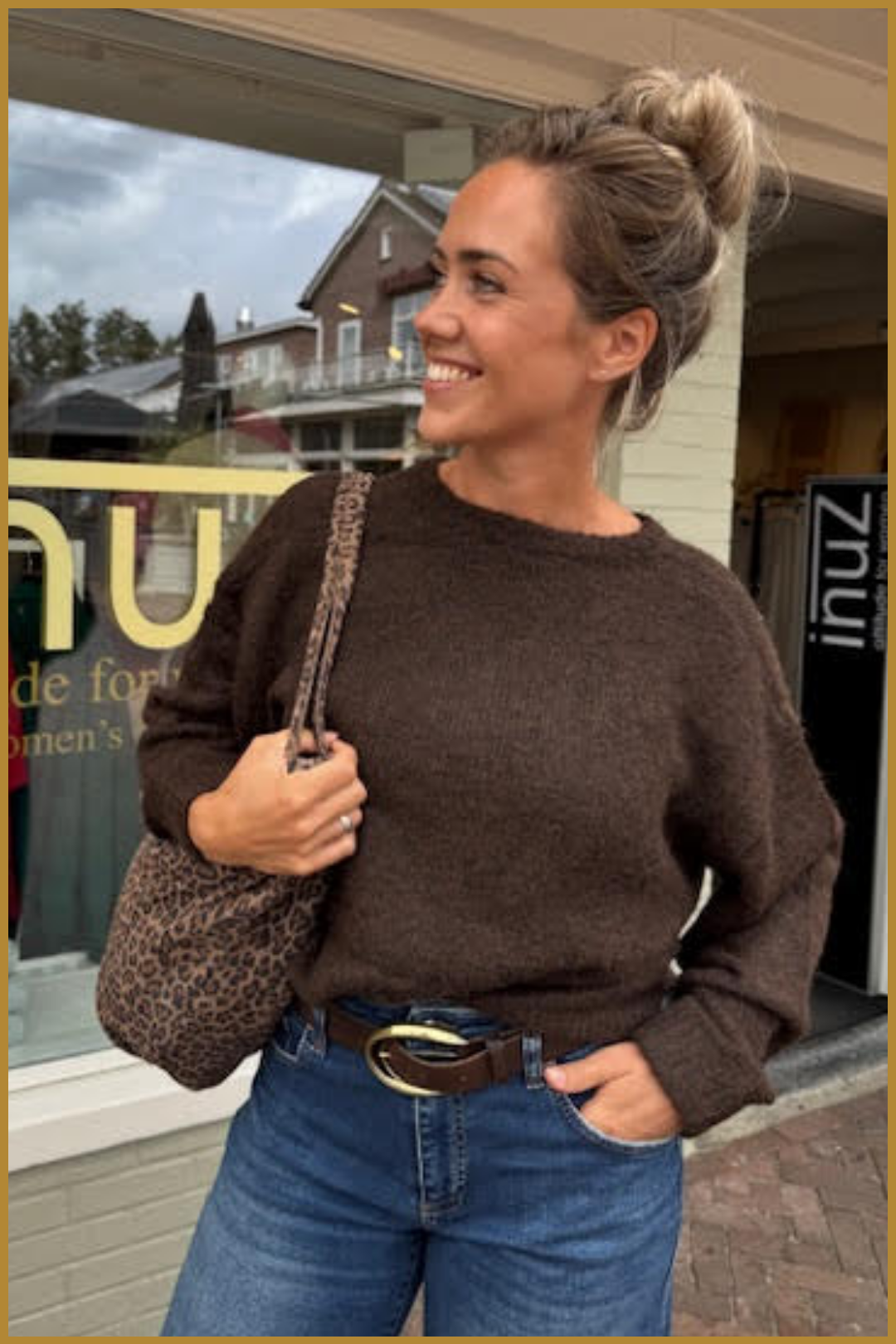 INUZ-Vest vintage choco-TUR250012 INUZ-Vest vintage choco-TUR250012