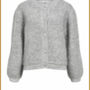 - OBJMERLE LS LO KNIT BOMBER grijs-OBJ250054