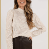 Nukus-Puck top leaf paillet off white-NUK250120