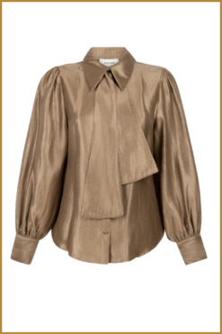 Alternative view of AAIKO- blouse VERONNE TIE bruin-AAI250068