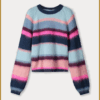 POM- PULLOVER - Brushed Stripes Blue blauw