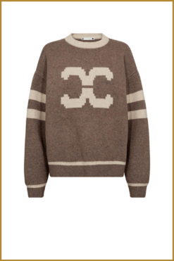 CO COUTURE -  RowCC Coco Logo Knit bruin-COC250019