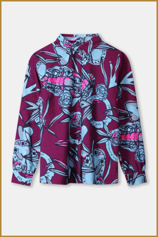POM-  BLOUSE - Mila Mystic Dinner paars-POM25069 - Afbeelding 2