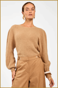 AAIKO-sweaters DENIZE WP 389 bruin-AAI250060