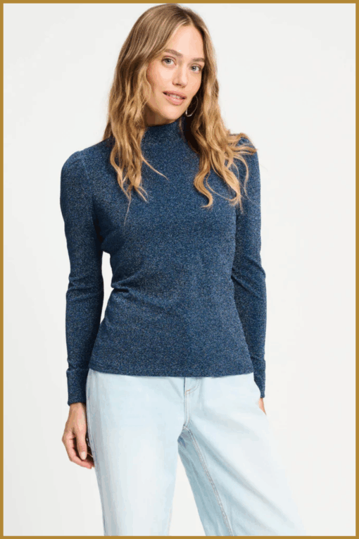 POM-   TURTLENECK - Dashing Nights blauw-POM250067