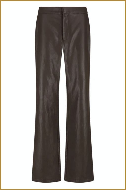 Nukus-Fenna pants dark chocolate-NUK250135 - Afbeelding 2