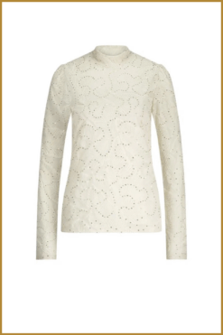 Alternative view of Nukus-Puck top leaf paillet off white-NUK250120