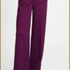 Pom Amsterdam Broek Lara Plum Paars – dames pantalon met wijde pijpen