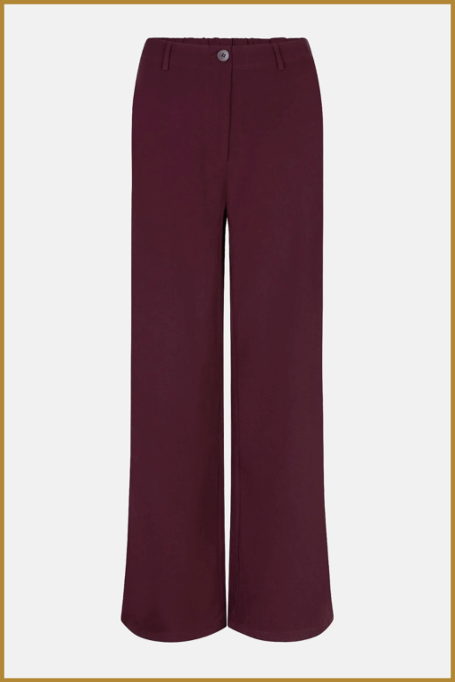 YDENS-pants solange burgundy-YDE250037 - Afbeelding 2