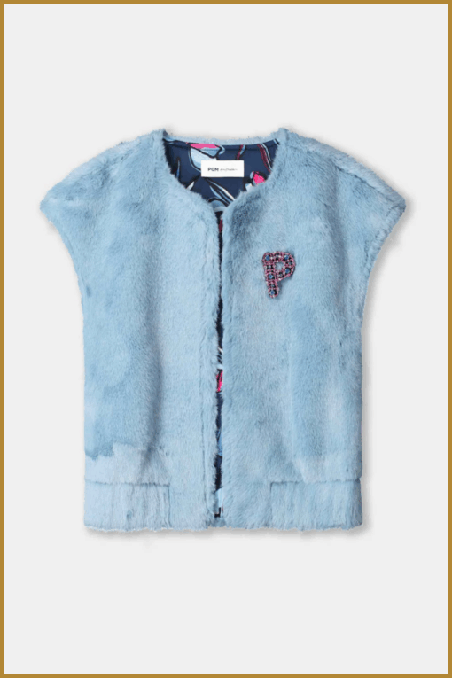 POM- - Fur Misty Blue blauw-POM250075 - Afbeelding 2